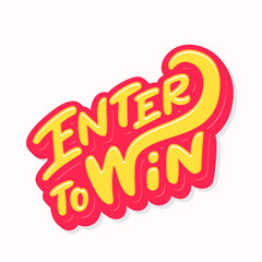 Enter to win. Vector banner.