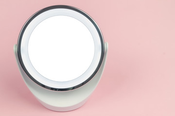 Magnifying Lanaform mirror with LED backlight. With space for text