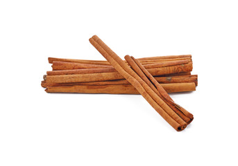 Cinnamon sticks isolated on white background