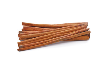 Cinnamon sticks isolated on white background