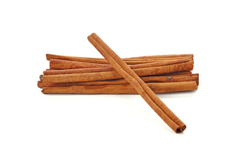 Cinnamon sticks isolated on white background