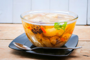 Braised Pork soup with Chinese herb and bamboo,Bamboo Mushroom Soup