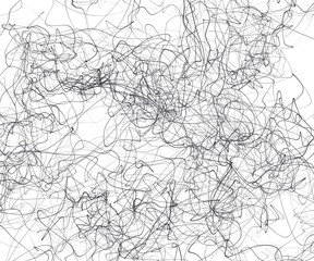 Fototapeta na wymiar Hand drawn chaos scrawls. Random chaotic pattern.