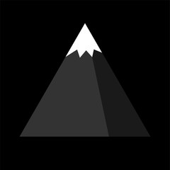 Mountain icon, flat logo. Vector illustration eps 10