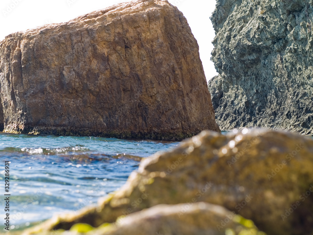 Wall mural rocks in the sea