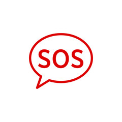 Sos sign. Vector