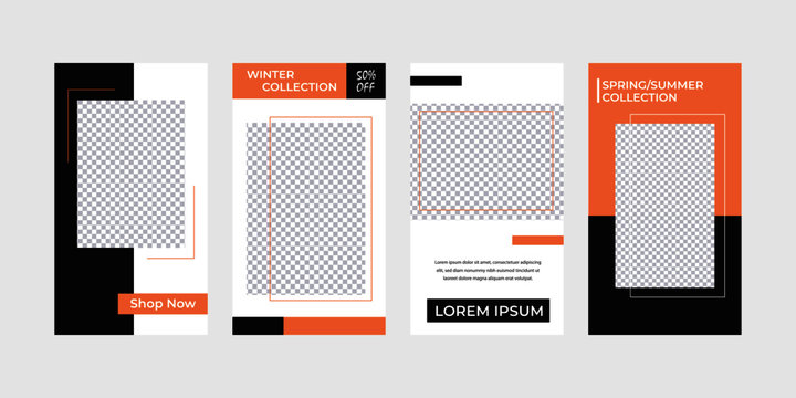 set of social media banner templates