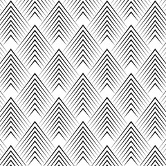 Black and white geometric line background pattern. Creative zigzag line vector illustration for greeting cards, cover, flyer, wallpaper. Abstract texture ornament design, repeating tiles.