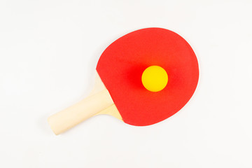 Pin pong on an orange background.