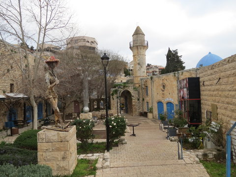 Straße in Safed in Israel