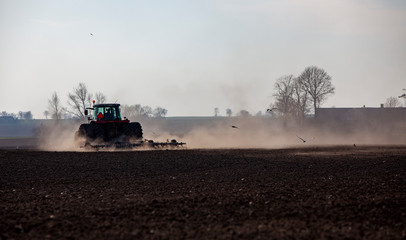 Tractor in the field