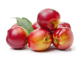 nectarine on a white background