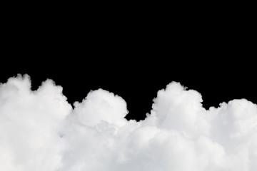 Clouds isolated on  black background. Save with clipping path.
