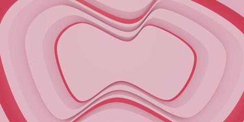 Abstract pink paper background. Fashion trending backdrop. 3d illustration