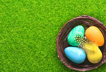 Naklejka premium decorative painted Easter eggs