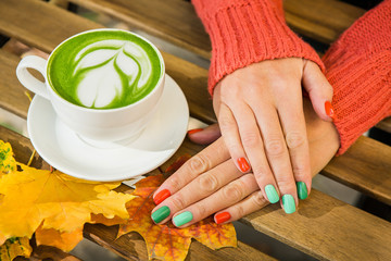 Closeup of cute manicure