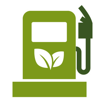 Ecology saving, eco fuel gas station symbol