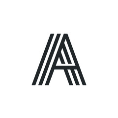 A Letter Logo Lettermark Monogram - Typeface Type Emblem Character Trademark
