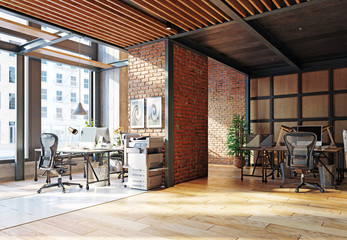 Fototapeta contemporary loft office obraz