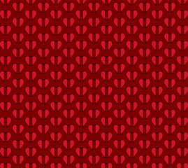 red background with hearts
