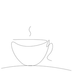 Cup of tea on table vector illustration