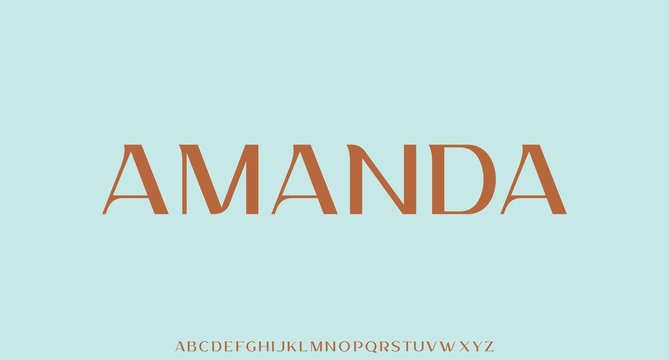 amanda , luxury elegant and glamour font, vector typeset royal typeset