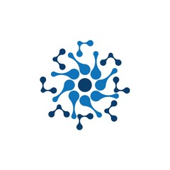 Molecule logo template vector icon