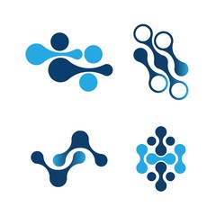 Molecule logo template vector icon