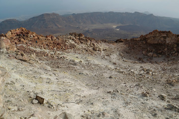Crater of Volcano Teide, Tenerife island, Canary islands, Spain