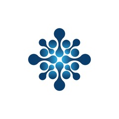Molecule logo template vector icon