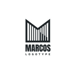 Letter M Logo Lettermark Monogram - Typeface Type Emblem Character Trademark