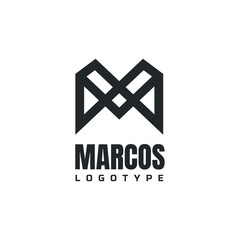 Letter M Logo Lettermark Monogram - Typeface Type Emblem Character Trademark