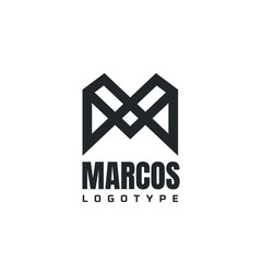 Letter M Logo Lettermark Monogram - Typeface Type Emblem Character Trademark