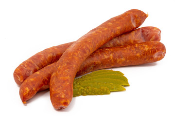 Frisch zubereitete Würstchen aus Schweinefleisch: 