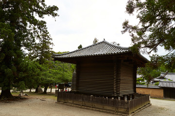 Japanese traditional building, kawara roof tiles 