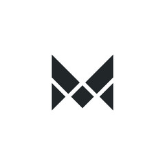 Letter M Logo Lettermark Monogram - Typeface Type Emblem Character Trademark