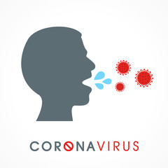 CoronaVirus COVID 19 quarantine icon. Novel Coronavirus covid-19 disease prevention for man with symptom virus, healthcare and medicine concept. Vector illustration