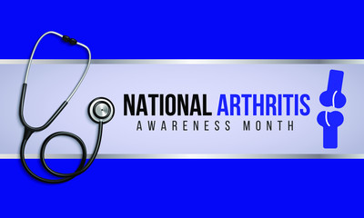 Vector illustration on the theme of National Arthritis awareness month of May. Arthritis is a term often used to mean any disorder that affects joints