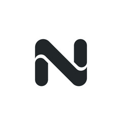 N Letter Logo Monogram Design Element Typeface Type Vintage Sign Emblem Typeset Combination Luxury Character Handmade Trademark Script Alphabet Elegant Decoration