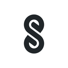 Fototapeta premium S Letter Logo Monogram Design Element Typeface Type Vintage Sign Emblem Typeset Combination Luxury Character Handmade Trademark Script Alphabet Elegant Decoration