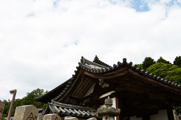 Japanese traditional building, kawara roof tiles 