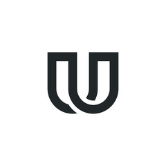 U Letter Logo Monogram Design Element Typeface Type Vintage Sign Emblem Typeset Combination Luxury Character Handmade Trademark Script Alphabet Elegant Decoration