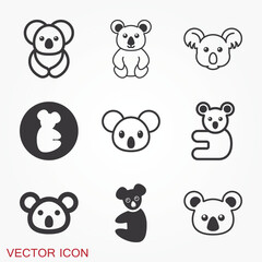 Koala bear icon animal symbol, logo, symbol © ironsv