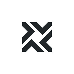 X Letter Logo Monogram Design Element Typeface Type Vintage Sign Emblem Typeset Combination Luxury Character Handmade Trademark Script Alphabet Elegant Decoration