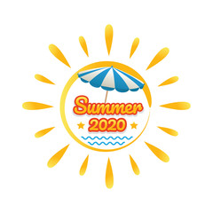 Summer banner design. Vector illustration