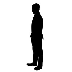  isolated, black silhouette man, business