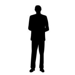  isolated, black silhouette man, business