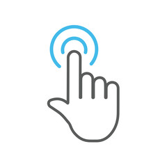 Hand click vector icon