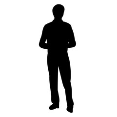 silhouette of a man standing