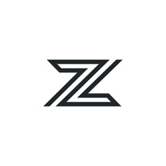 Z Letter Logo Monogram Design Element Typeface Type Vintage Sign Emblem Typeset Combination Luxury Character Handmade Trademark Script Alphabet Elegant Decoration
